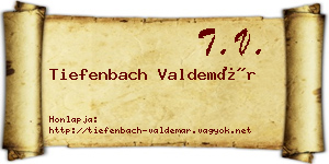 Tiefenbach Valdemár névjegykártya